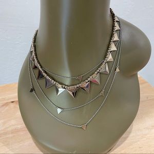 2 piece Triangle/Spiked Necklace